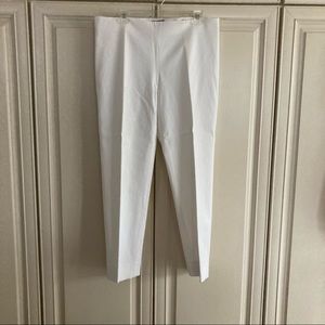 White Cotton tapered slacks sz 12 Eccoci (Carlisle)